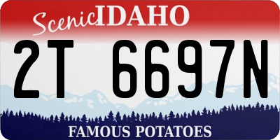 ID license plate 2T6697N