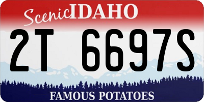 ID license plate 2T6697S