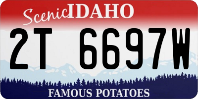 ID license plate 2T6697W