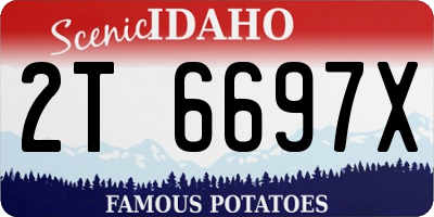 ID license plate 2T6697X