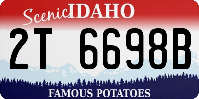 ID license plate 2T6698B