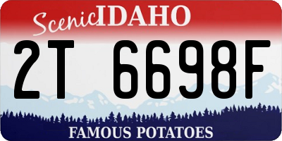 ID license plate 2T6698F