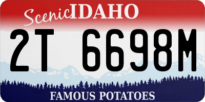 ID license plate 2T6698M