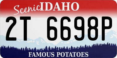 ID license plate 2T6698P
