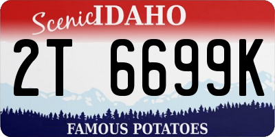 ID license plate 2T6699K
