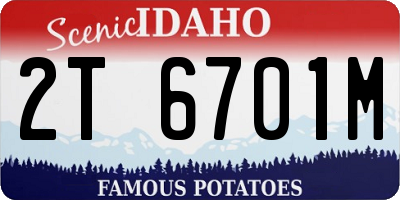 ID license plate 2T6701M