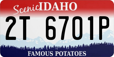 ID license plate 2T6701P