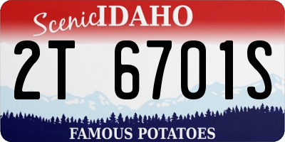 ID license plate 2T6701S