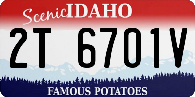 ID license plate 2T6701V