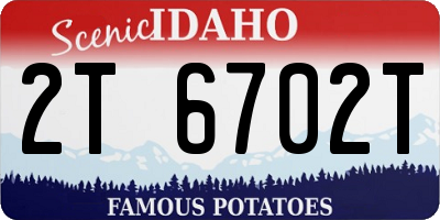 ID license plate 2T6702T