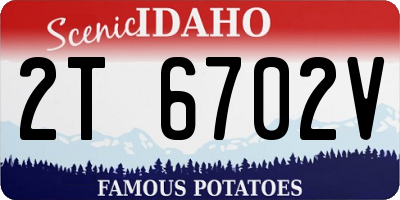 ID license plate 2T6702V