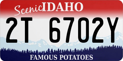 ID license plate 2T6702Y