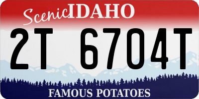 ID license plate 2T6704T
