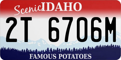 ID license plate 2T6706M