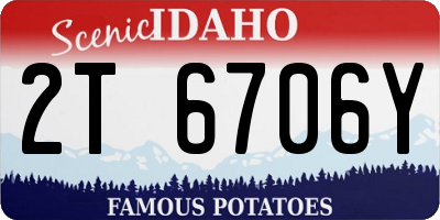 ID license plate 2T6706Y