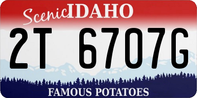 ID license plate 2T6707G
