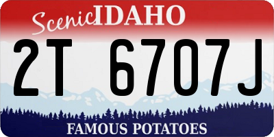 ID license plate 2T6707J