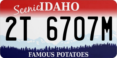 ID license plate 2T6707M
