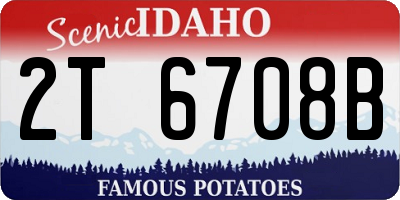 ID license plate 2T6708B