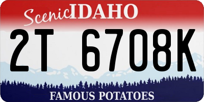 ID license plate 2T6708K
