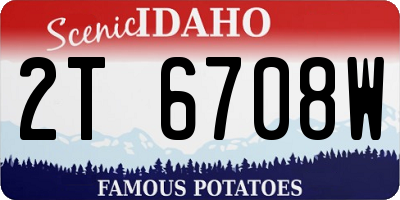 ID license plate 2T6708W