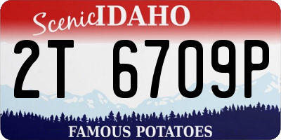 ID license plate 2T6709P