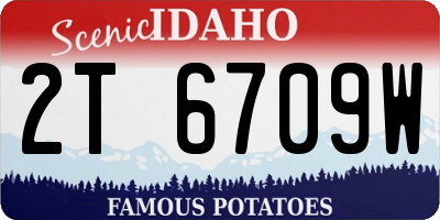 ID license plate 2T6709W