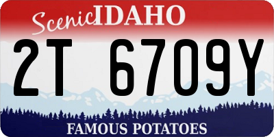 ID license plate 2T6709Y