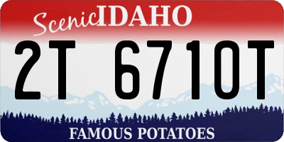 ID license plate 2T6710T