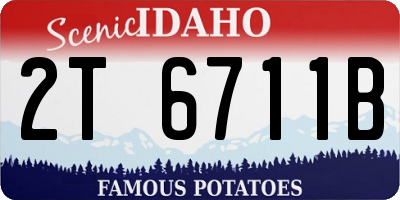 ID license plate 2T6711B
