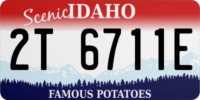 ID license plate 2T6711E