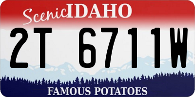 ID license plate 2T6711W