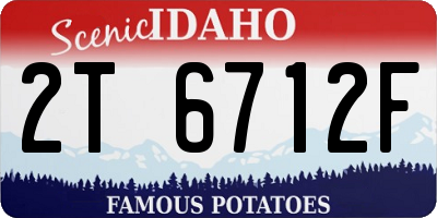 ID license plate 2T6712F