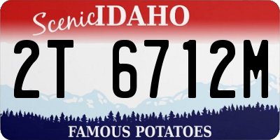 ID license plate 2T6712M