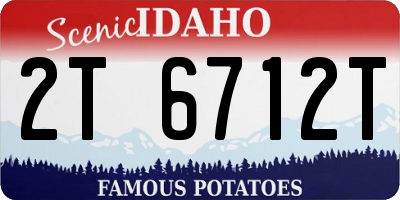 ID license plate 2T6712T