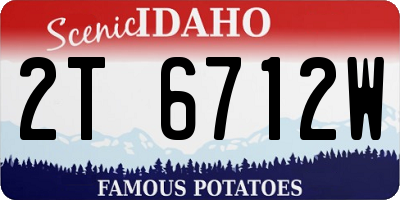 ID license plate 2T6712W