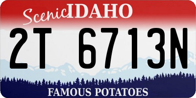 ID license plate 2T6713N
