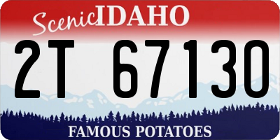 ID license plate 2T6713O