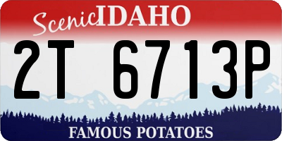 ID license plate 2T6713P