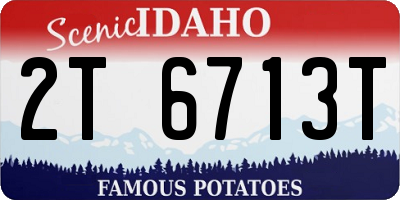 ID license plate 2T6713T