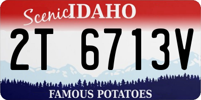 ID license plate 2T6713V