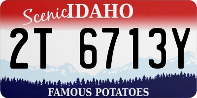 ID license plate 2T6713Y