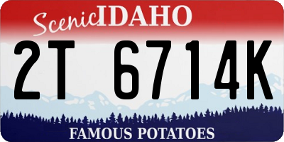 ID license plate 2T6714K