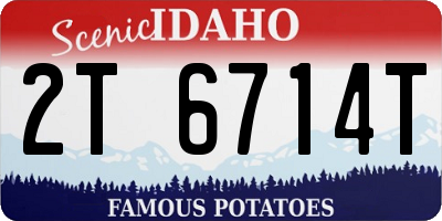ID license plate 2T6714T
