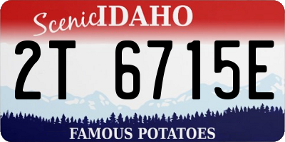 ID license plate 2T6715E