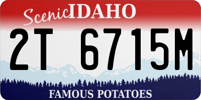 ID license plate 2T6715M