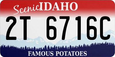 ID license plate 2T6716C
