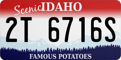 ID license plate 2T6716S