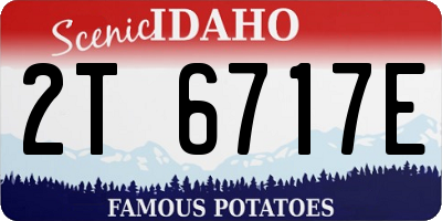ID license plate 2T6717E
