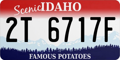 ID license plate 2T6717F